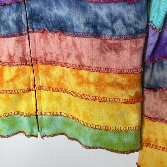 HIPPIE rainbow tie dye zipper jacket - Picture 4 of 10